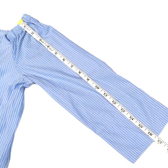 Zara Woman Tunic Dress Flower Embroidery Blue White Striped Women's S Casual‎ - Picture 8 of 9